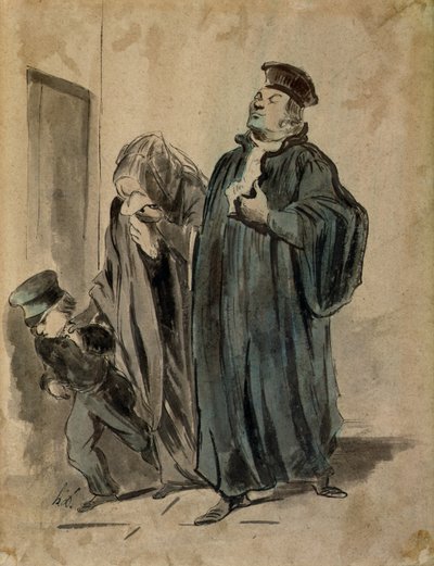 Judge, Woman and Child by Honoré Daumier
